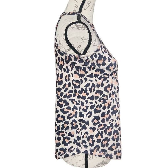 Ramisu Collection Women's Size XS Beige Black Leopard Print Halter Tank - Picture 6 of 7